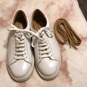 Hush Puppies White Leather Sneakers